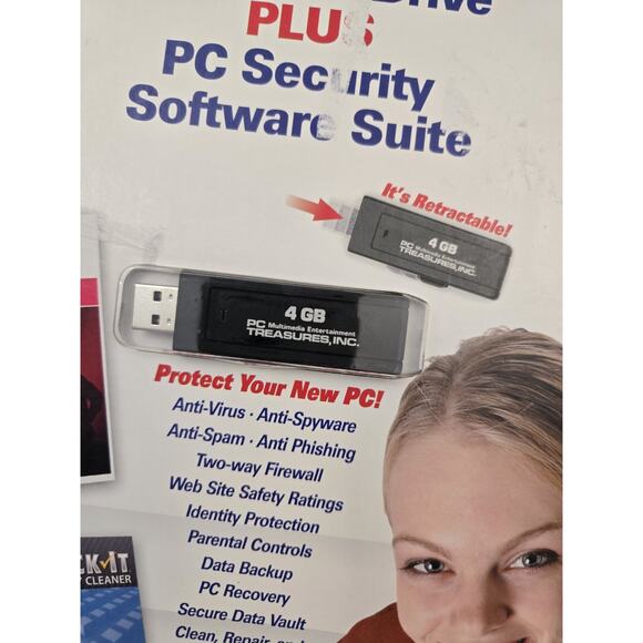 Pc Security Software Suite 4GB Reusable USB DRIVE PLUS - Picture 3 of 12